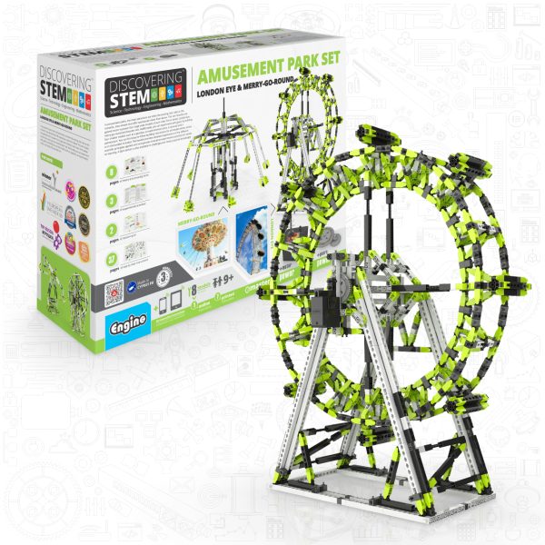 Engino Discovering STEM: Amusement Park Set (London Eye & Ferris Wheel)