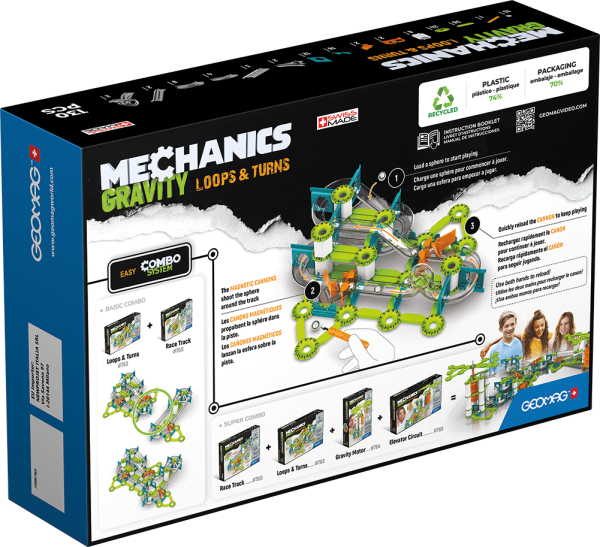 Geomag Mechanics Gravity Loops & Turns 130 Pieces - Image 2