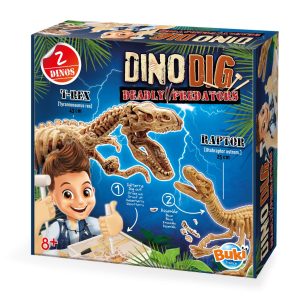 Dino Dig Deadly Predators: T-Rex & Raptor