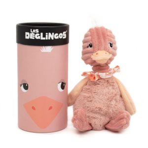 Les Déglingos Small Simply Plush in Box: Pomelos the Ostrich