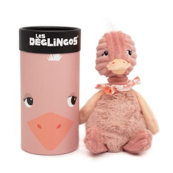 Les Déglingos Small Simply Plush in Box: Pomelos the Ostrich