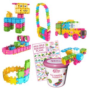 CLICS Glitter Bucket 8 in 1 Building Set