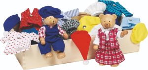 Flexible puppets - Bear dress-up box, Benna & Bennoh
