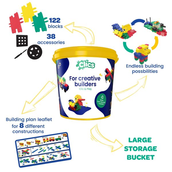 CLICS Bucket 8 in 1 Building Set - Image 3