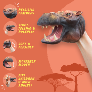 Wild Thingz Hand Puppet - Hippo