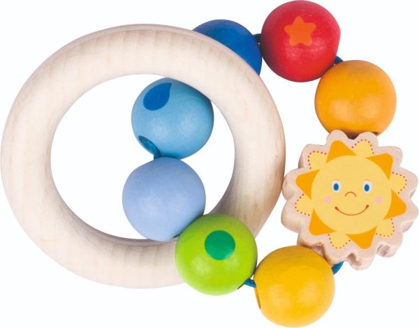 Sun Wooden Grasping Ring Rattle