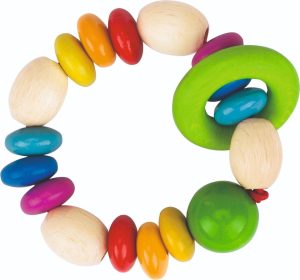 Rainbow Lens Wooden Touch Ring Rattle