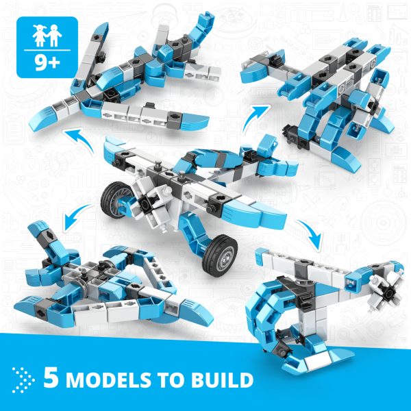 Engino Inventor Mechanics: Acrobatic Plane Set (5+ Models) - Image 5