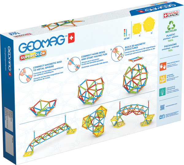 Geomag Supercolor Recycled 142 Pieces Set - Image 2