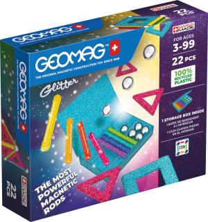 Geomag Glitter Panels Recycled 22 Pieces Set