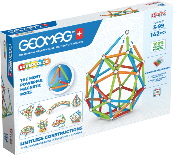 Geomag Supercolor Recycled 142 Pieces Set