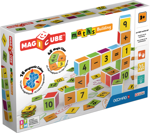 Geomag Magicube Math Building Set (16 Cubes & 45 Clips)