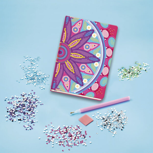 Diamond Paint Notebook Flower Mandala Pink - Image 7