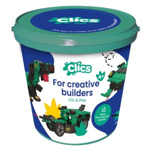  CLICS Dino World Bucket Building Set