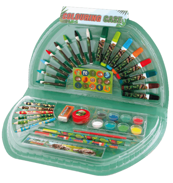 Dino Colouring Case half round - 51 pcs - Image 2