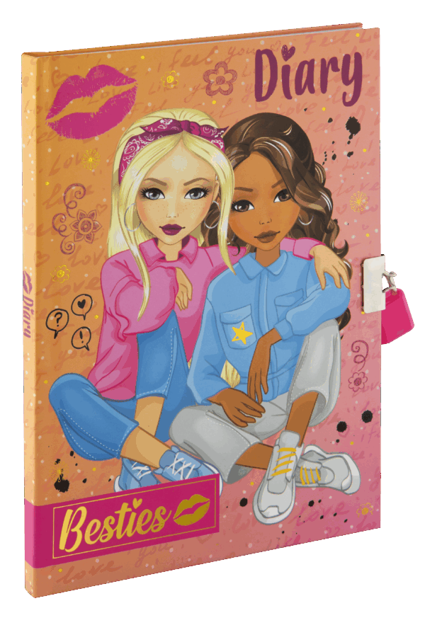 Besties A5 Diary 60 sheets with key & lock - Image 3