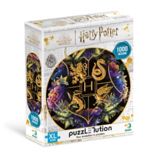 Dodo Puzzlution Harry Potter Hogwarts Crests 1000-Piece Circular Jigsaw Puzzle