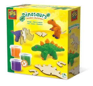 Dough - Dinosaurs wooden skeletons