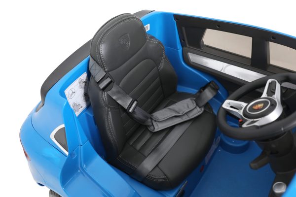 Rollplay Porsche Macan 12V Electric Ride-On Car + RC - Blue - Image 2