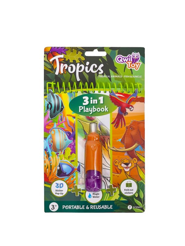 QwiToys 3 in 1 Tropics & Animals 3 in 1 Playbook  Twin Pack - Image 8