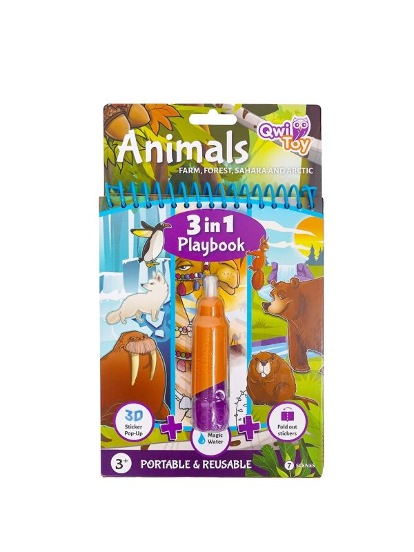 QwiToys 3 in 1 Tropics & Animals 3 in 1 Playbook  Twin Pack - Image 3