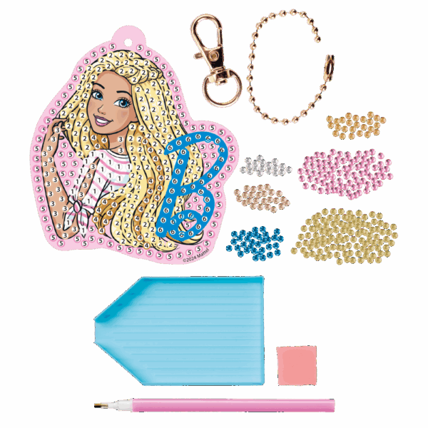 Barbie Diamond Painting Keyring Kit - Image 2