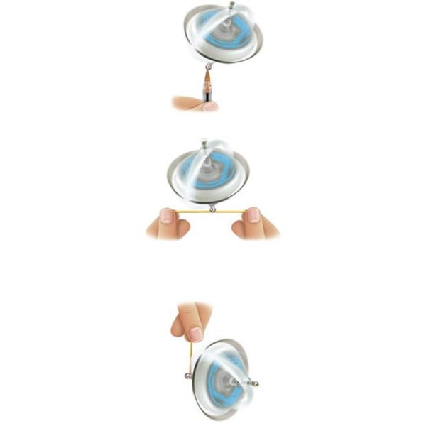 UFO Lighting Gyroscope  - Cream and Blue - Image 4