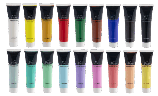 Paint acrylic, 18 x 36 ml, 9x bright/9x pastel - Image 2