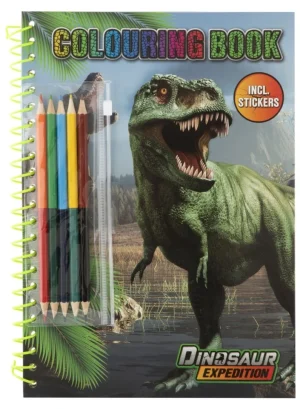Dino Colouring book A4, 30 sheets +5 pencils