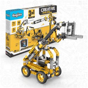 Engino Creative Builder: 3-in-1 Motorized Construction Set (Crane/Forklift)