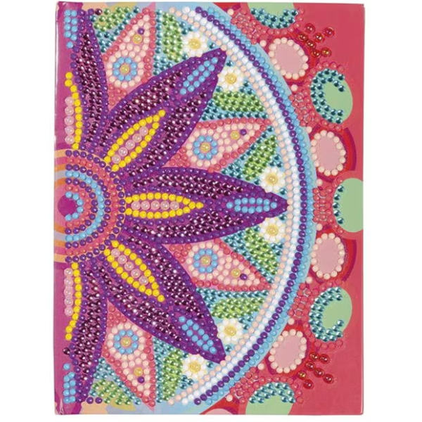 Diamond Paint Notebook Flower Mandala Pink - Image 2