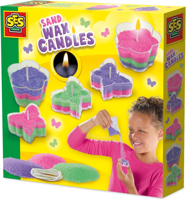 Sand wax candles