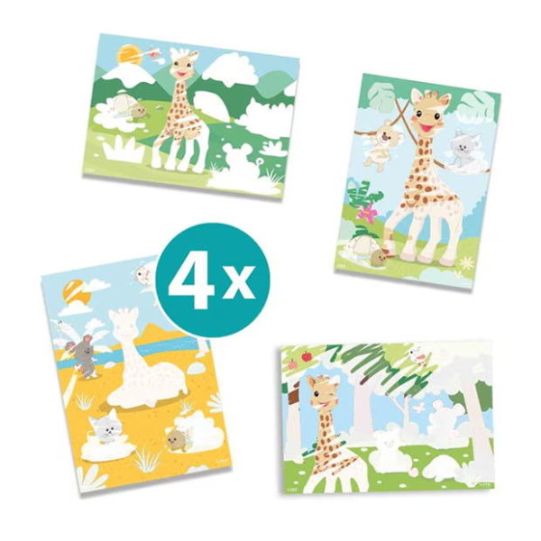 Sophie la giraffe - Colouring with water - Image 3