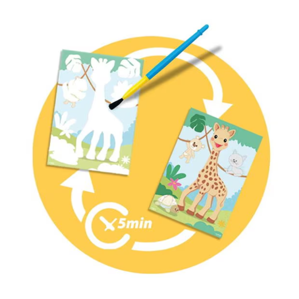 Sophie la giraffe - Colouring with water - Image 5