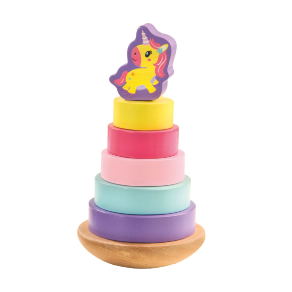 Wooden stacking tower unicorn - Image 3