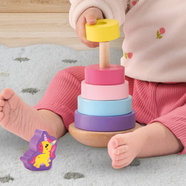Wooden stacking tower unicorn - Image 5