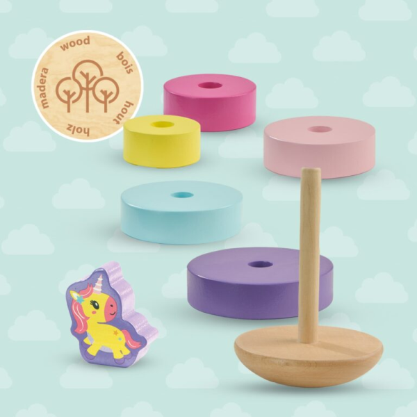 Wooden stacking tower unicorn - Image 6