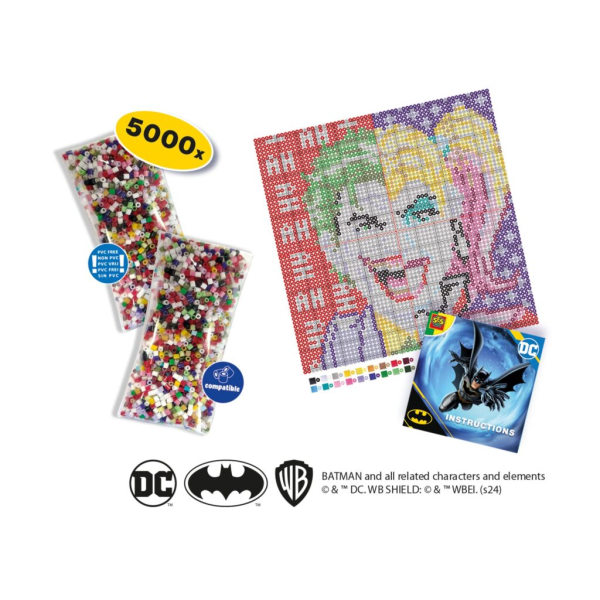 DC Batman - Joker and Harley Quinn iron on beads colour mix - Image 3