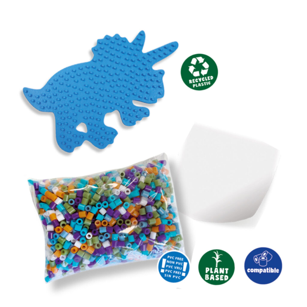 Green Beedz - Iron on beads set Triceratops dino - Image 3