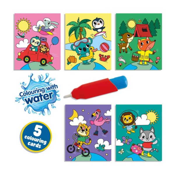 Colouring with water book with water brush - Travel - Image 3