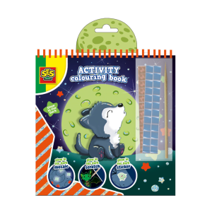 Activity colouring book glow in the dark 3 in 1