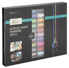 Acrylic markerset, 20 pcs in FC windowbox