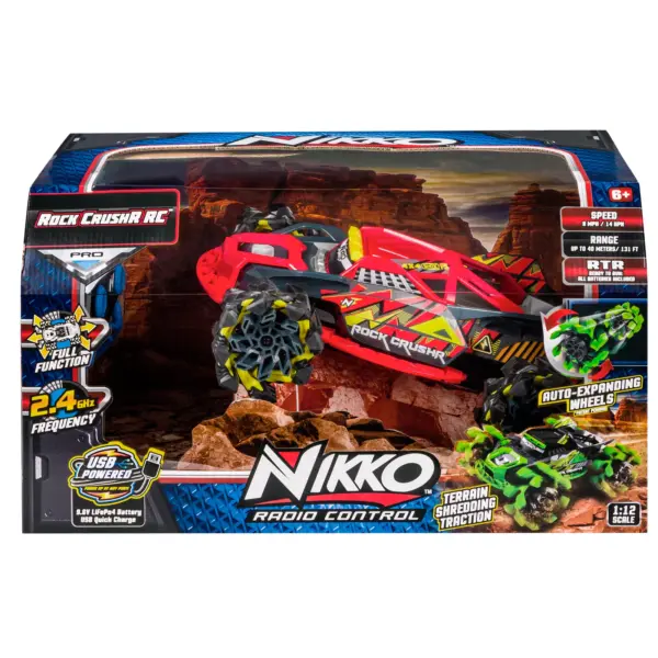 Nikko Rock CrushR Toy RC Car Red Lightning Radio Control Kids Motorised Vehicle - Image 4