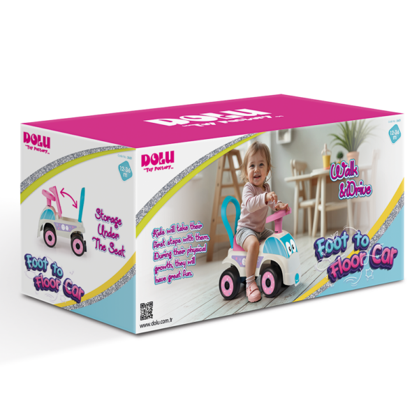 Dolu Foot to Floor Car - White - Image 2