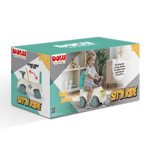 Dolu Sit 'n' Ride Car - White - Image 6