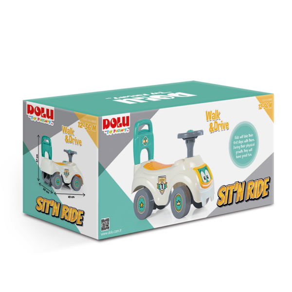 Dolu Sit 'n' Ride Car - White - Image 7