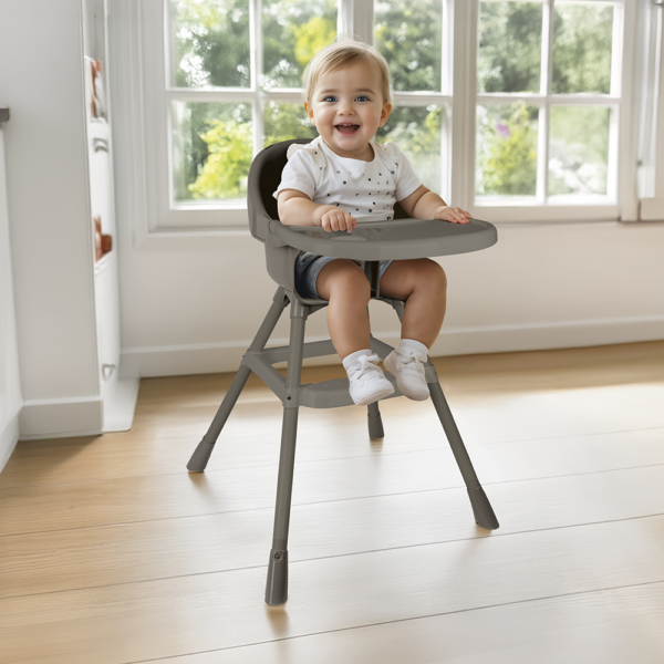Dolu High Chair - Stone Grey - Image 3