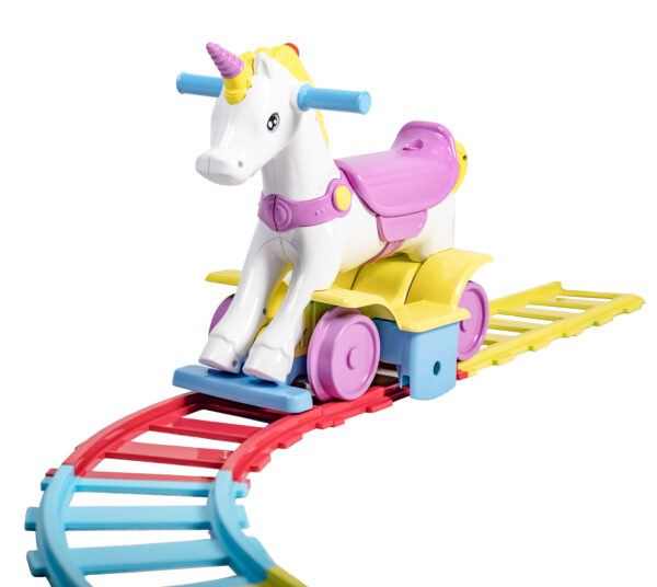 Rollplay Rainbow Unicorn Train/Rocker 2 in 1