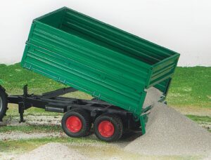 Tandem Axle Tipping Trailer Toy with Removable Top