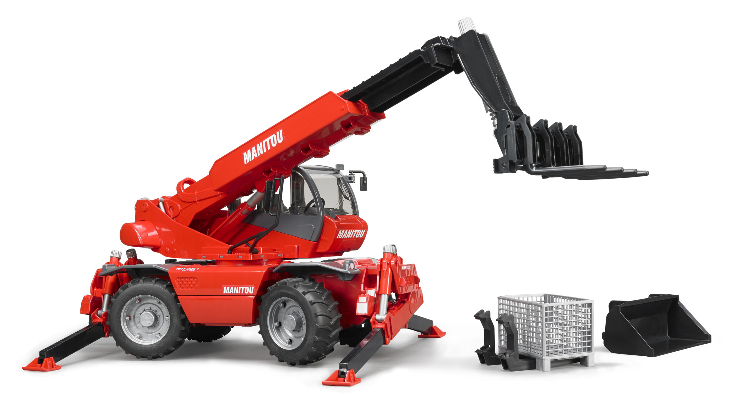 Manitou MRT 2150 Telescopic Forklift with Accessories Toy - Image 6